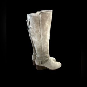 Franco Sarto Knee High Mystic Boot in Sandstone Suede 9.5